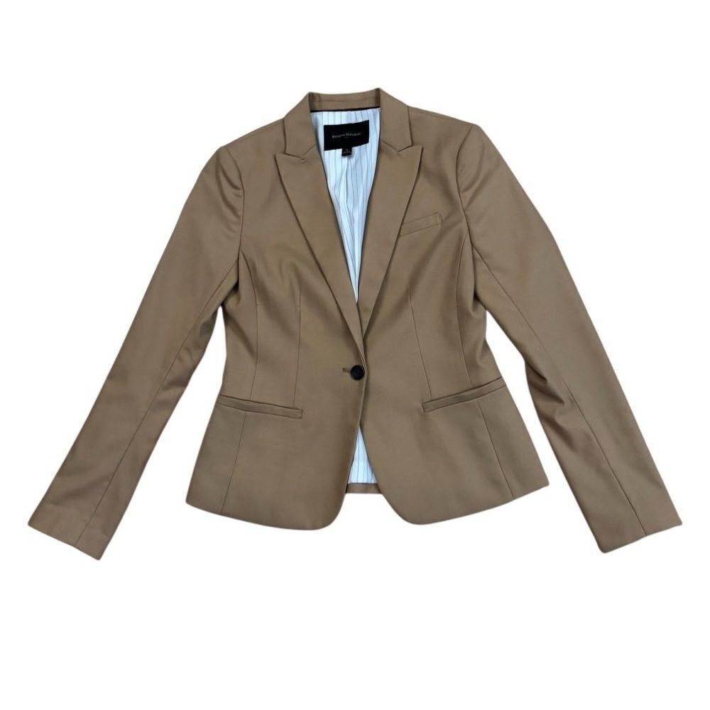 Banana Republic Women's Blazer Jacket in Camel Size 0 - Picture 4 of 6
